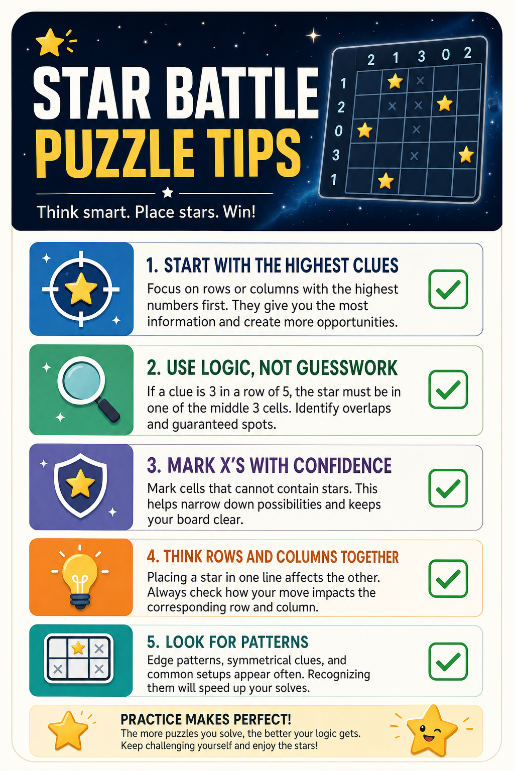 star battle puzzle tips AI image prompt example