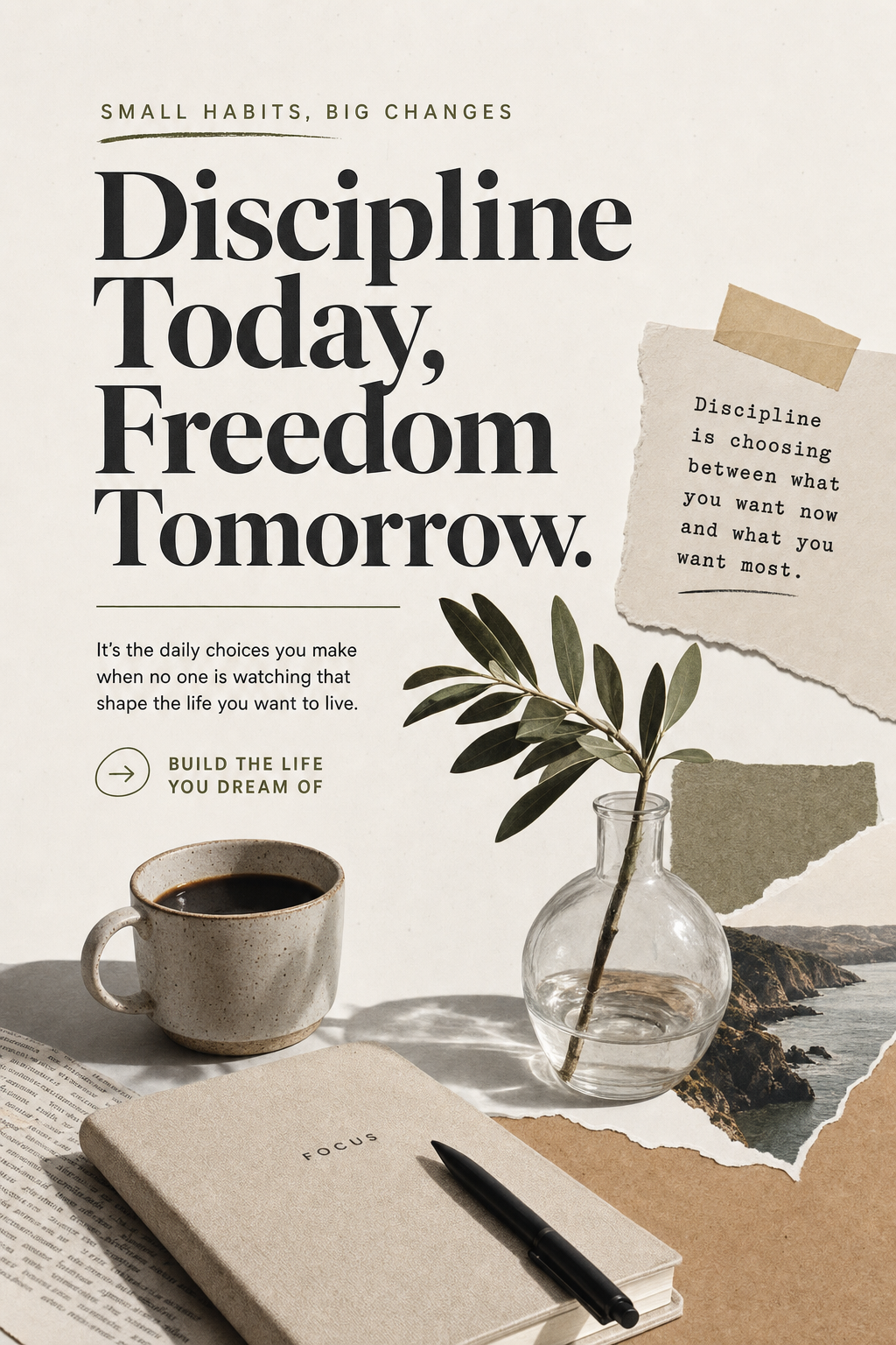 transform minimalist illustration magazine collage paper AI image prompt example