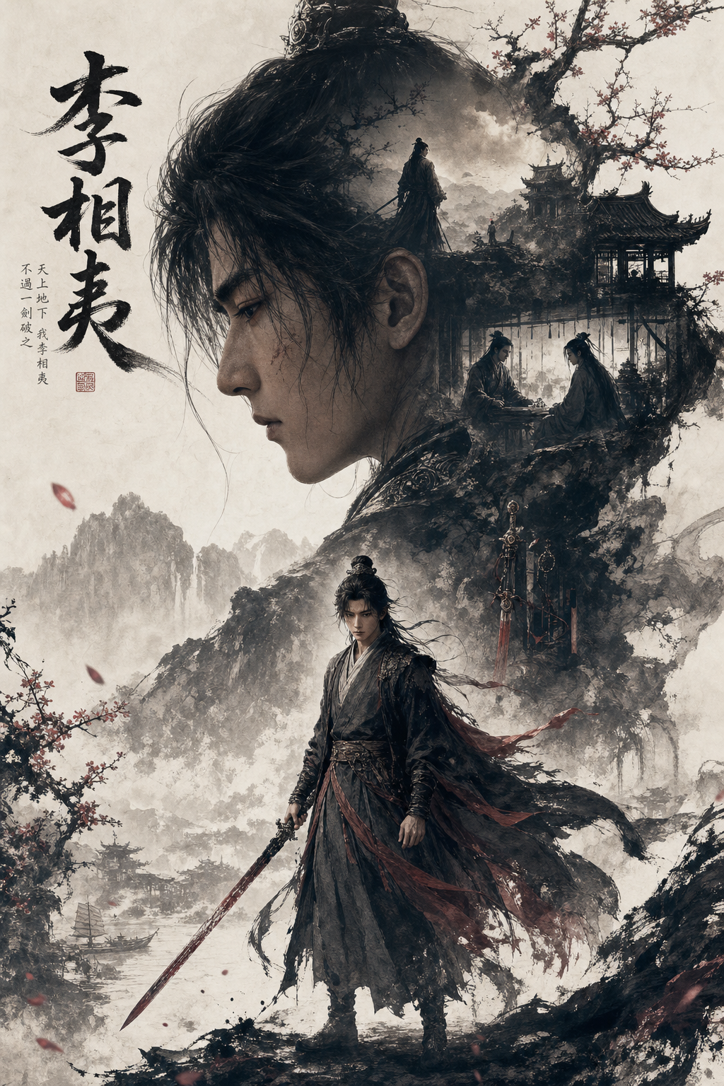 cinematic character promotional poster subject vertical AI image prompt example