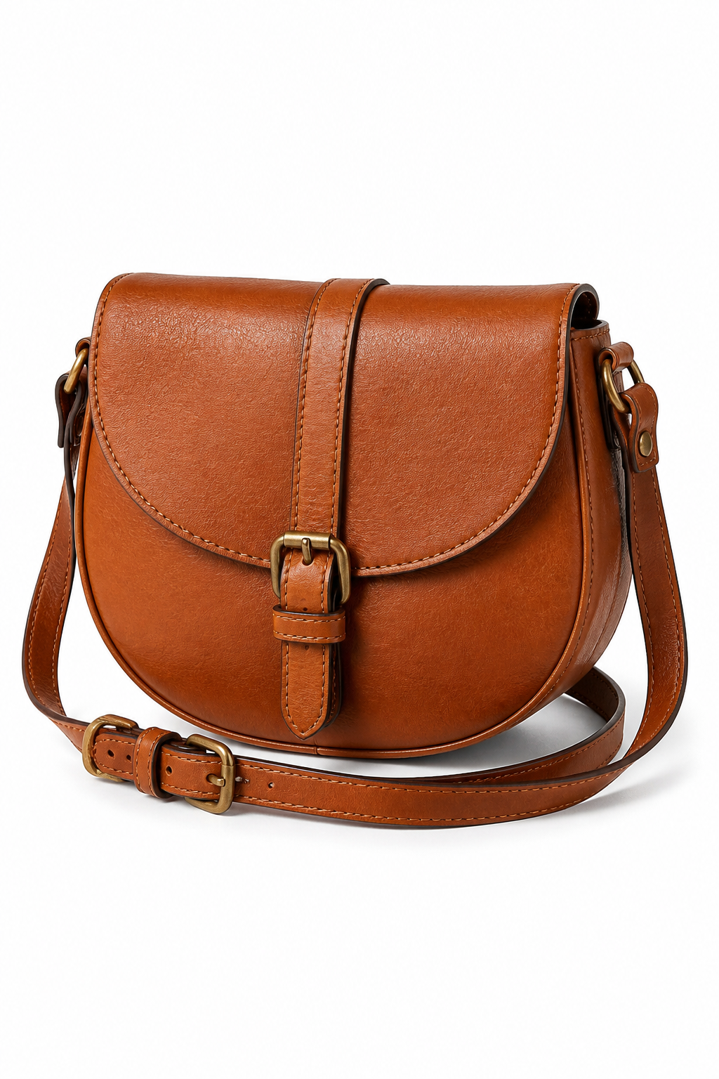 leather crossbody bag AI image prompt example